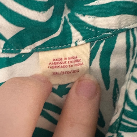 Levi's Tropical Green Leaf Men's Shirt - Picture 4 of 5